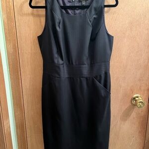 J. Crew navy pinstripe dress